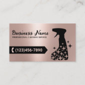 ハウスクリーニングバラ金ゴールド&ブラックスプレークリーナー 名刺 (正面)