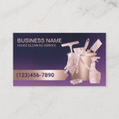 ハウスクリーニングパープル&バラ金ゴールドプロフェッショナル 名刺 (正面)