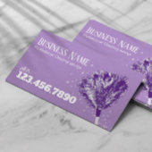 ハウスクリーニングフェザーダスターハウスキーピングパープル 名刺