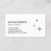 ハウスクリーニングブルースプレークリーナーハウスキーピング 名刺 (裏面)