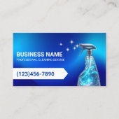 ハウスクリーニングブルーホログラフィックスプレークリーナー 名刺 (正面)