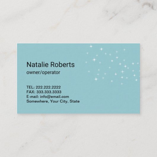 ハウスクリーニングプレーン羽毛ダスターハウスキーピング 名刺 (裏面)