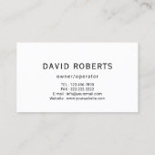 ハウスクリーニングプロフェッショナルハウスキーピングサービス 名刺 (裏面)