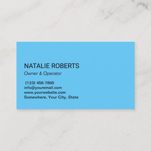 ハウスクリーニングプロフェッショナルメイドサービスブルー 名刺 (裏面)