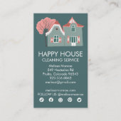 ハウスクリーニングホームサービスソーシャル魅力的アイコン 名刺 (正面)