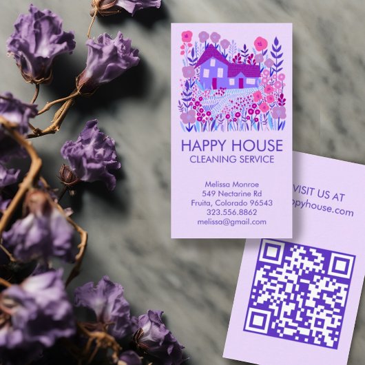 ハウスクリーニングホームサービスファームハウスQR 名刺