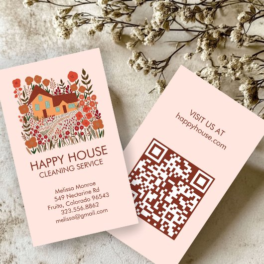 ハウスクリーニングホームサービスファームハウスQR 名刺