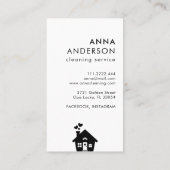 ハウスクリーニングホームサービスミニマルシンプル 名刺 (裏面)
