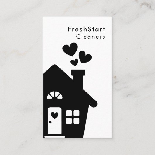 ハウスクリーニングホームサービスミニマルシンプル 名刺 (正面)