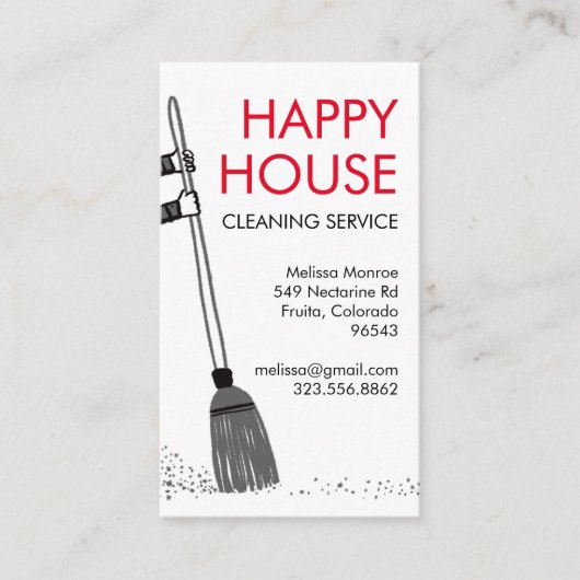 ハウスクリーニングホームサービス清掃用清掃用品 名刺 (正面)