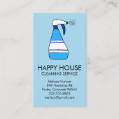 ハウスクリーニングホームサービス用品スプレーボトル 名刺 (正面)