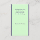 ハウスクリーニングホームサービス魅力的ビジネスカー 名刺 (裏面)