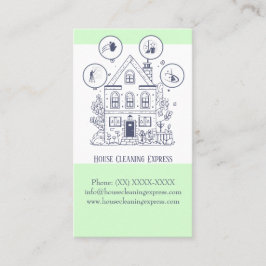 ハウスクリーニングホームサービス魅力的ビジネスカー 名刺