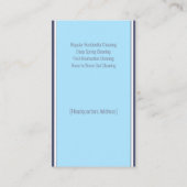 ハウスクリーニングホームサービス魅力的ビジネスカー 名刺 (裏面)