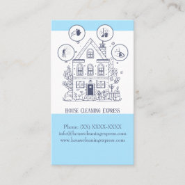 ハウスクリーニングホームサービス魅力的ビジネスカー 名刺