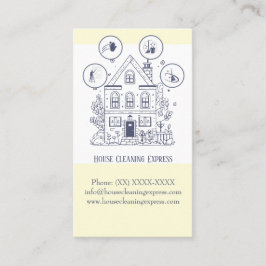 ハウスクリーニングホームサービス魅力的ビジネスカー 名刺
