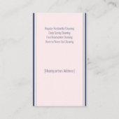 ハウスクリーニングホームサービス魅力的ビジネスカー 名刺 (裏面)