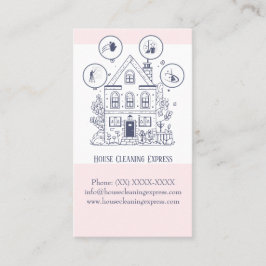 ハウスクリーニングホームサービス魅力的ビジネスカー 名刺