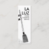 ハウスクリーニングホームサー魅力的ビスキュートB&W スキニー名刺 (正面)