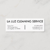 ハウスクリーニングホームサー魅力的ビスキュートB&W スキニー名刺 (裏面)