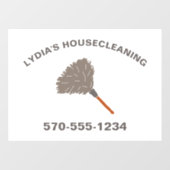 ハウスクリーニングメイドサービスカスタム羽毛ダスター ウィンドウサイン (シート)