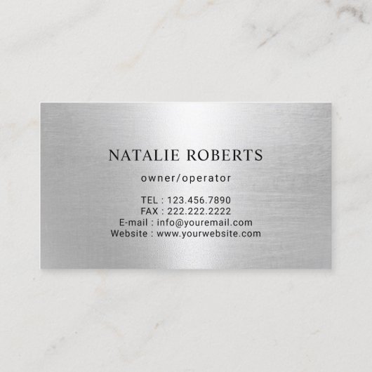 ハウスクリーニングメイドサービスシルバーハウスキーピング 名刺 (裏面)