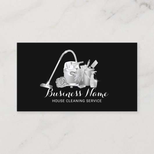 ハウスクリーニングメイドサービスシルバーハウスキーピング 名刺 (正面)