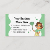 ハウスクリーニングメイドサービスジャナイターハウスキーピング 名刺 (裏面)