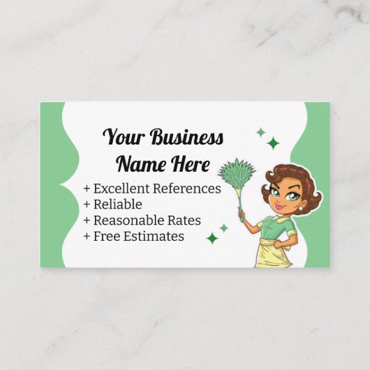 ハウスクリーニングメイドサービスジャナイターハウスキーピング 名刺 (裏面)