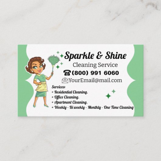 ハウスクリーニングメイドサービスジャナイターハウスキーピング 名刺 (正面)