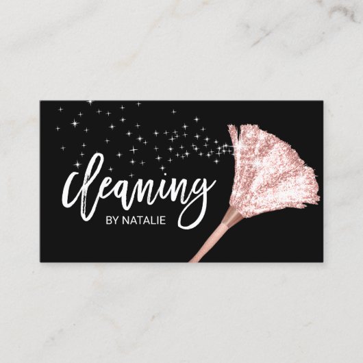 ハウスクリーニングメイドサービスバラ金ゴールドダスター 名刺 (正面)