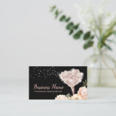 ハウスクリーニングメイドサービスフローラ羽毛ダスター 名刺 (スタンド正面)