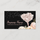 ハウスクリーニングメイドサービスフローラ羽毛ダスター 名刺 (正面)