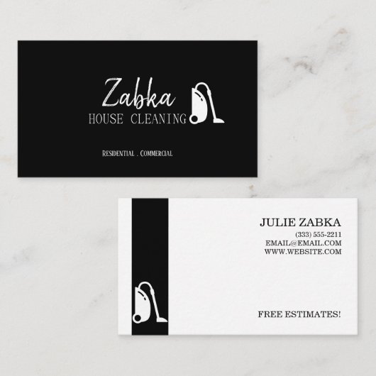 ハウスクリーニングメイドサービス 名刺 (正面/裏面)