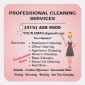 ハウスクリーニングメイドハウスキーピングサービスジャニター スクエアシール (正面)