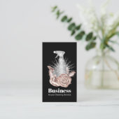 ハウスクリーニングモダンスプレーボトル&フラワー 名刺 (スタンド正面)