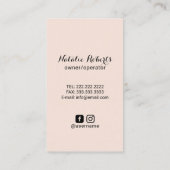 ハウスクリーニングモダンバラ金ゴールドダスターメイドブシン 名刺 (裏面)