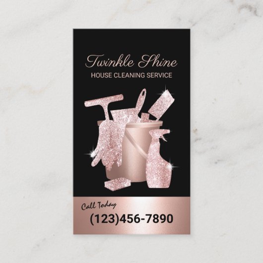 ハウスクリーニングモダンバラ金ゴールドハウスキーピング 名刺 (正面)