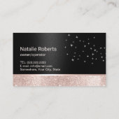 ハウスクリーニングモダンバラ金ゴールドフローラスプレーブラック 名刺 (裏面)