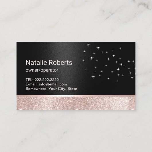 ハウスクリーニングモダンバラ金ゴールドフローラスプレーブラック 名刺 (裏面)