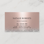 ハウスクリーニングモダンバラ金ゴールド&シルバーメイド 名刺 (裏面)