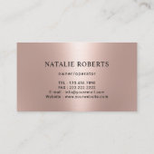 ハウスクリーニングモダンブラックバラ金ゴールドメイドサービス 名刺 (裏面)