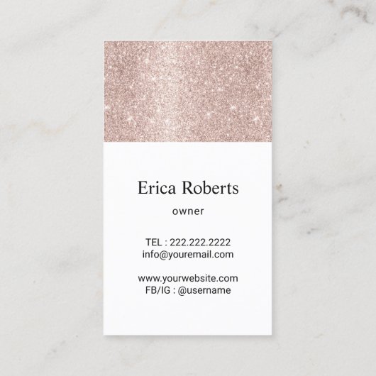 ハウスクリーニングラグジュアリーバラ金ゴールドスプレークリーナー 名刺 (裏面)