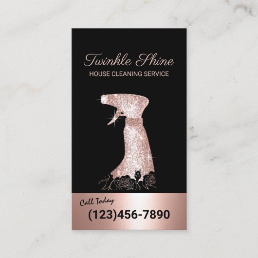 ハウスクリーニングラグジュアリーバラ金ゴールドハウスキーピング 名刺 (正面)