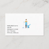 ハウスクリーニングロゴ |クリーナーレディ 名刺 (裏面)