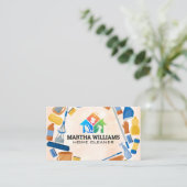 ハウスクリーニングロゴ | クリーナー装置 名刺 (スタンド正面)