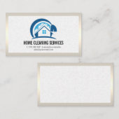 ハウスクリーニングロゴ |タイリング 名刺 (正面/裏面)