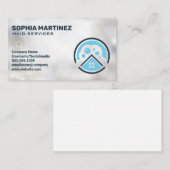 ハウスクリーニングロゴ 名刺 (正面/裏面)