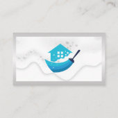 ハウスクリーニングロゴ |石鹸の泡 名刺 (裏面)