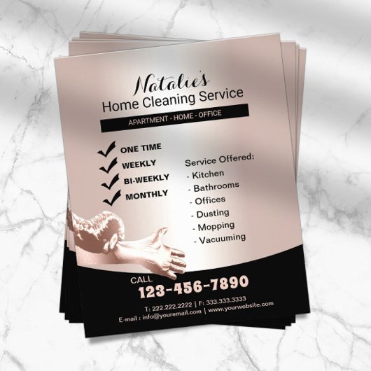 ハウスクリーニング家計サービスバラ金ゴールド チラシ